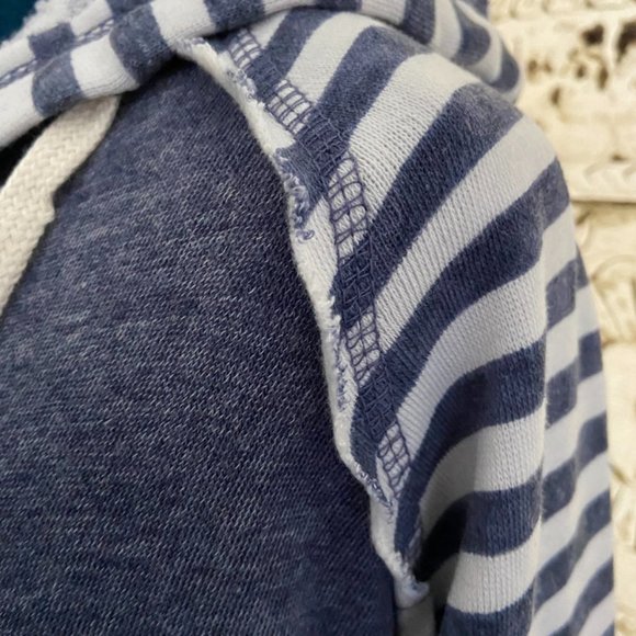 CLOSE OUT SALE! SuperLoveTees Love Each Other Fleece Hoodie With Stripes - Picture 4 of 13